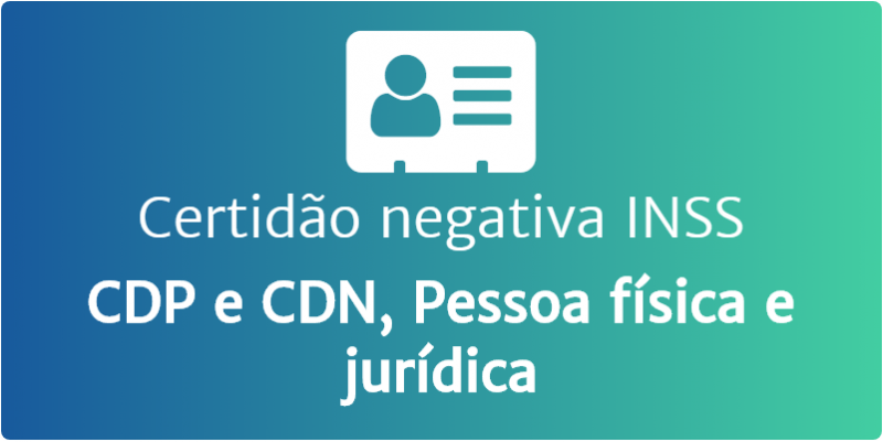 Certidão negativa INSS