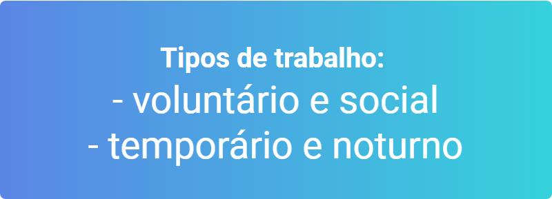 Tipos de trabalho